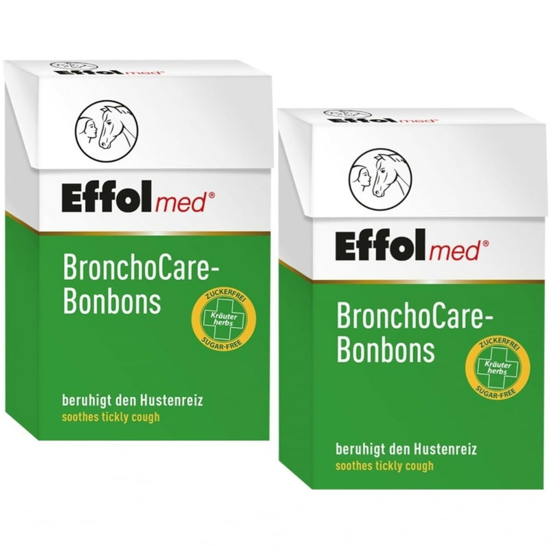 RL24 Effol - BronchoCare sweets | Cough drops for horses & humans | Horse sweets for respiratory problems | natural bronchial herbs | Horse treats without sugar | 2 x 44g (set of 2) 2 x 44g (set of 2) - PawsPlanet Australia