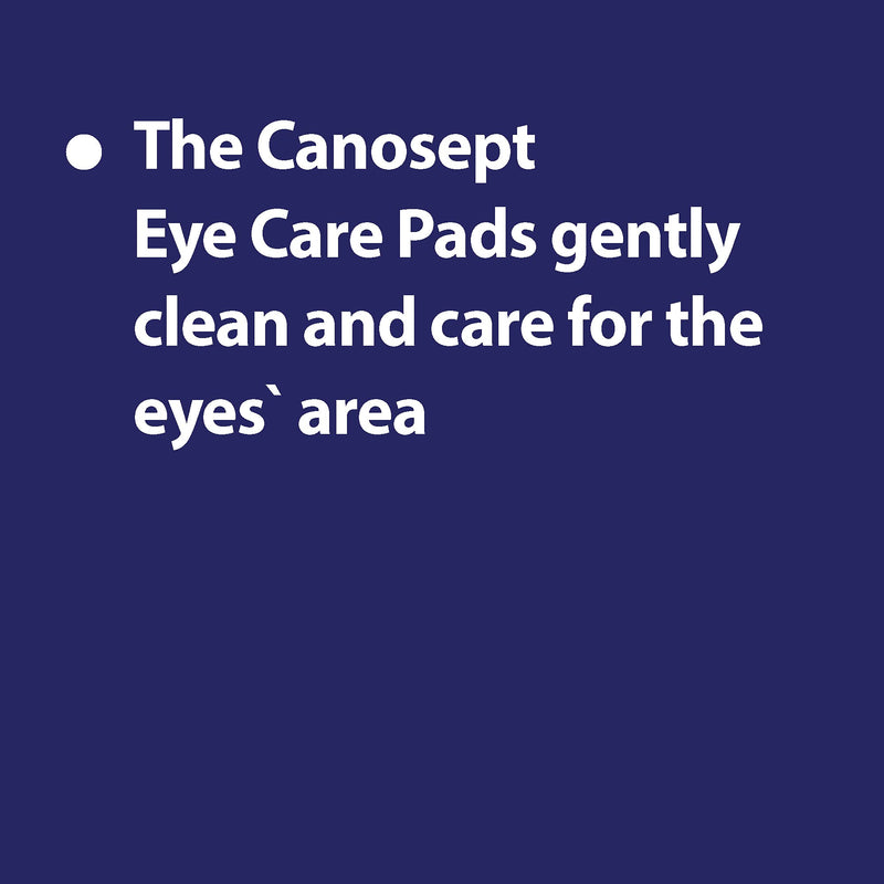 Canosept Dog Eye Wipes 100 Pads - Tear stain removing eye wipes - Gently clean and care for the area around the eyes - With soothing aloe vera extract - PawsPlanet Australia