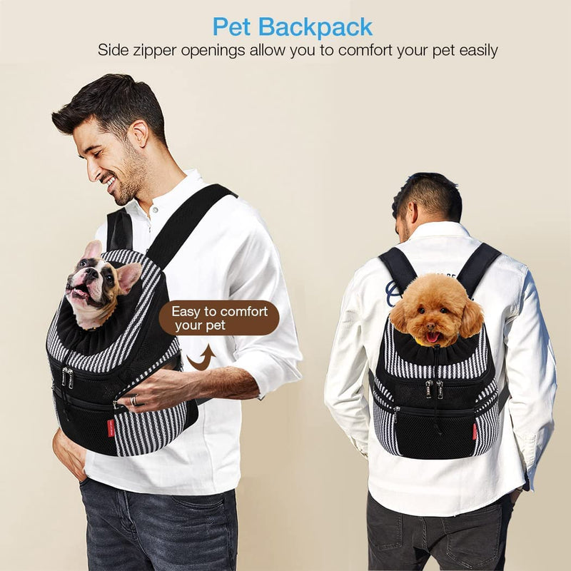 Lekesky Front Dog Carrier Backpack, Pet Carrier Bag with Head-Out Design and Breathable Mesh - PawsPlanet Australia