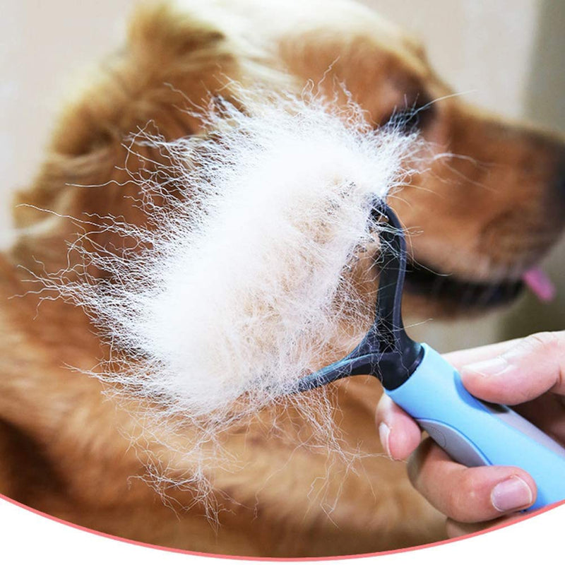 AIWEIYER Pet Grooming Tool - Pet Dematting Comb - Pet Grooming Comb - Safe Dematting Comb for Easy Mats & Tangles Removing - No More Nasty Shedding and Flying Hair (blue) blue - PawsPlanet Australia