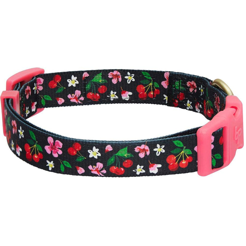 [Australia] - Blueberry Pet 10 Patterns Spring Scent Floral Dog Collars, Personalized Collars Regular Collar - X-Small Black 