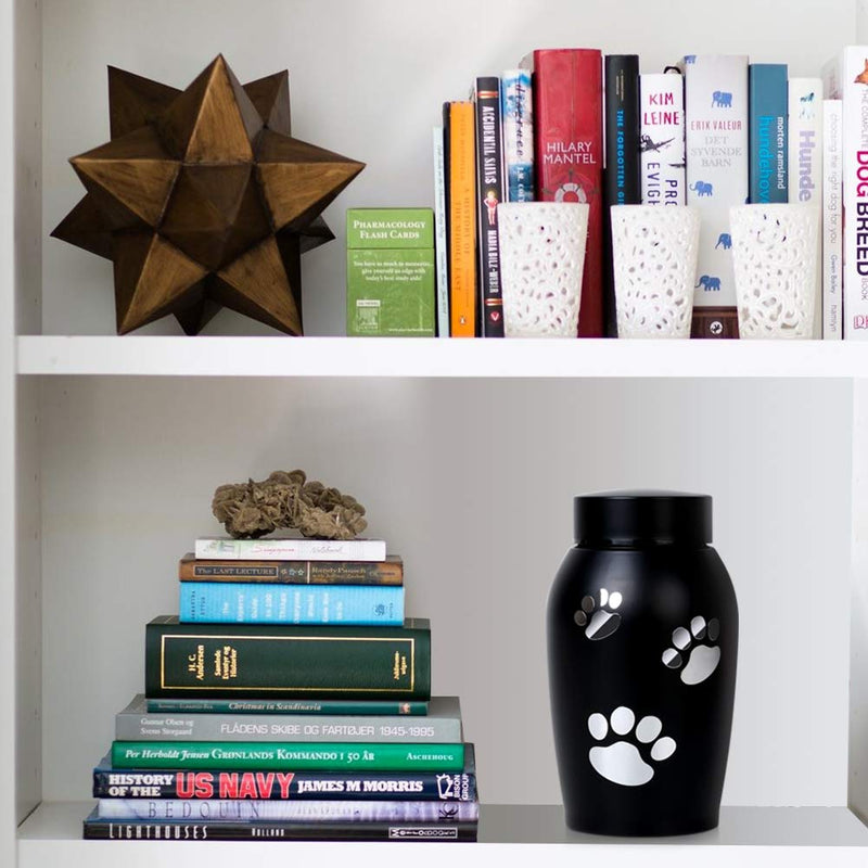 ENBOVE Funeral Cremation Urns for Dogs Cats, in Loving Memory Gone but Not Forgotten You Left Paw Prints on My Heart 3 paw-black - PawsPlanet Australia