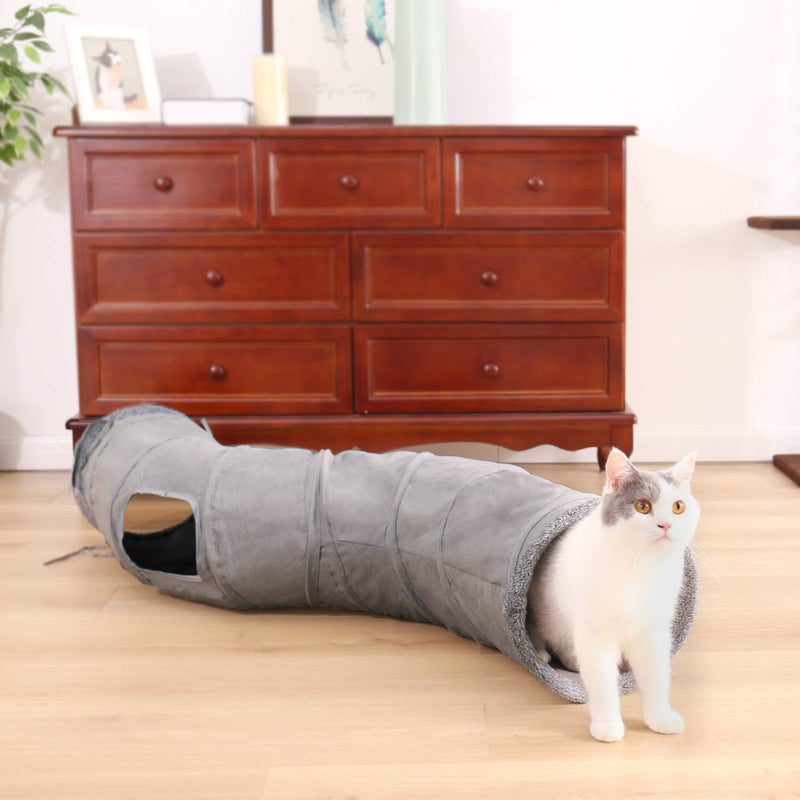 PAWZ Road Cat Tunnel Collapsible Cat Play Tube 10.5 Inches in Diameter 3 Ways and S Shape - PawsPlanet Australia