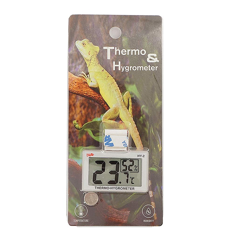 LXSZRPH Reptile Hygrometer and Thermometer High LCD Display Temperature Humidity Meter Gauge with Hook for Reptile Tanks, Terrariums, Vivariums (1 Pack) 1 Pack - PawsPlanet Australia