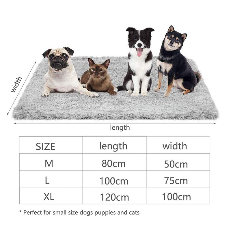 CHMMY Fluffy Dog Blanket, Soft Cat Blanket, Fleece Blanket, Washable Deck for Pets, Dogs, Cats, Puppies, Soft Warm Mat for Pets, Dogs, Cats, Puppies Grey L: 75*100cm - PawsPlanet Australia