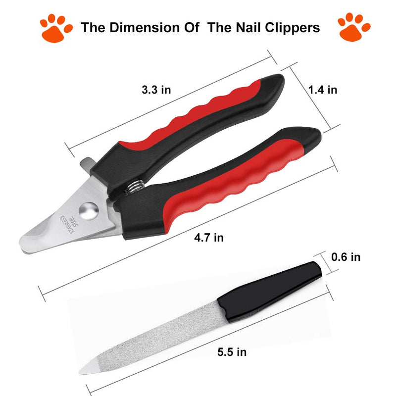 LATTCURE Claw Scissors Claw Clippers with Protective Device Nail File Claw Care for Dog Cat - PawsPlanet Australia