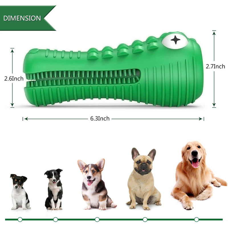 Idepet Dog Toys,Non-Toxic Dog Toothbrush Chew Toy Interactive Toys Eating IQ Training Game Toy Dog Squeaky Toy Dental Care Teeth Cleaning For Small Medium Large Dogs Green - PawsPlanet Australia