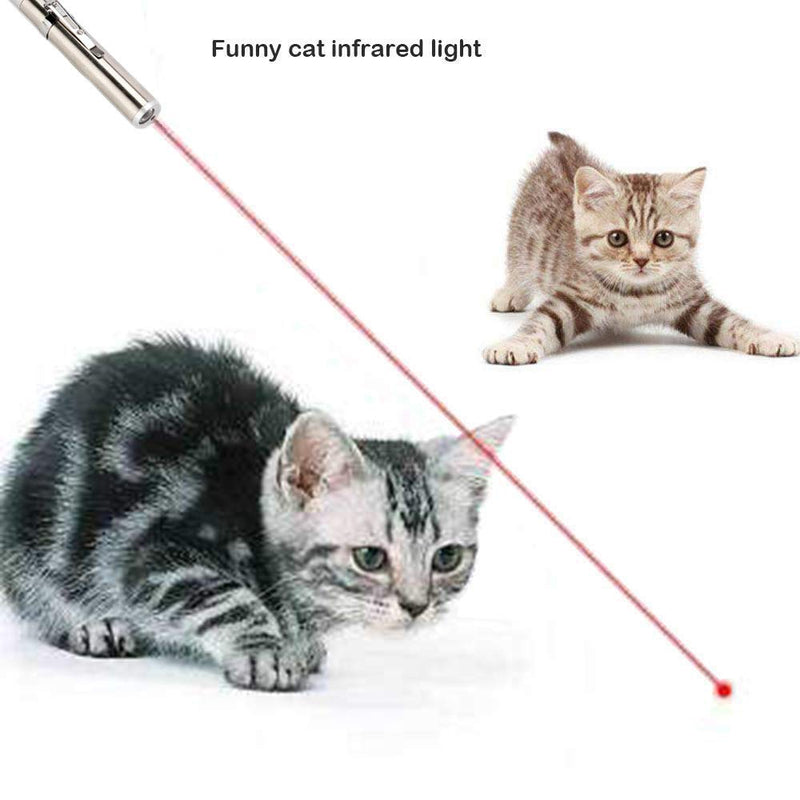 Cat Toys , jiuhao Cat Toys LED Pointer, Cats Tracker Wand 2 in 1 USB Rechargeable Cat Pen Light,Cat Interactive Toys,Cat Chaser Toys,Pet Training Exercise Tool Style 1 (1PCS) - PawsPlanet Australia
