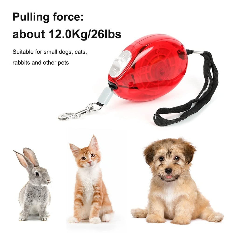 Pet Dog Retractable Leash, Mini Retractable Dog Leash 3M Automatic Retraction Dog Leash with Reflective Rope for Small Dogs and Cats - PawsPlanet Australia