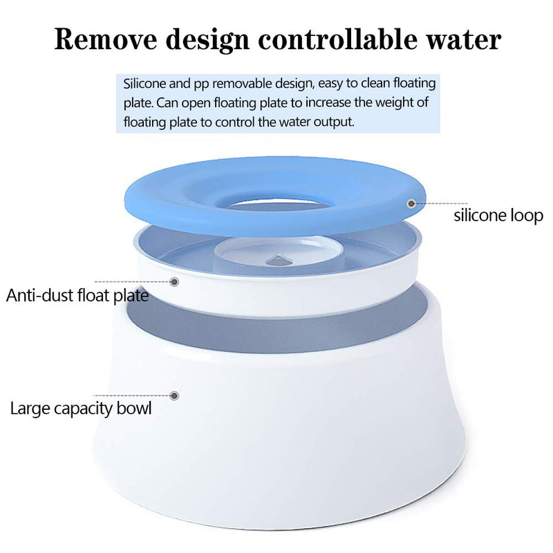 [Australia] - Aipety No Spill Slow Drinking Dog Cat Water Bowl, Large Capacity with Floating Disk Anti-Choking Puppy Pet Bowl Green 