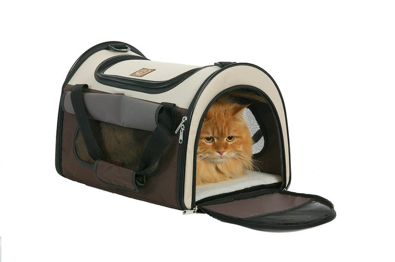 [Australia] - One for Pets Folding Pet Carrier, The Dome Grey/Brown Large 