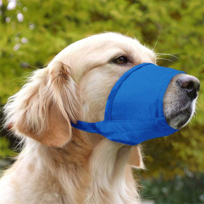 Coppthinktu Dog Muzzle Suit, 7PCS Dog Muzzles for Biting Barking Chewing, Adjustable Dog Mouth Cover for Small Medium Large Dogs, Soft Comfortable Dog Muzzle for Long Snout A-Blue - PawsPlanet Australia