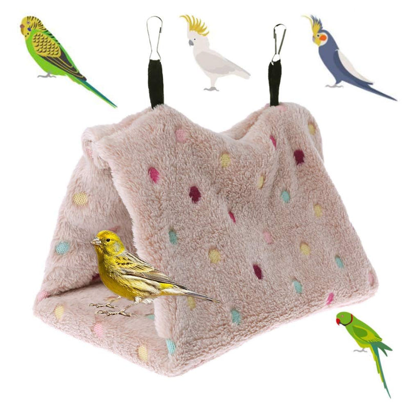 LeerKing Parrot Nest Plush Snuggle Bird Hammock Pet Hut House Bed Cage Tent for Sun Conure Quaker Green Cheek Parakeets Cockatiels Hangable with Bilateral Hooks S (6.3x3.9x3.9 inch) - PawsPlanet Australia