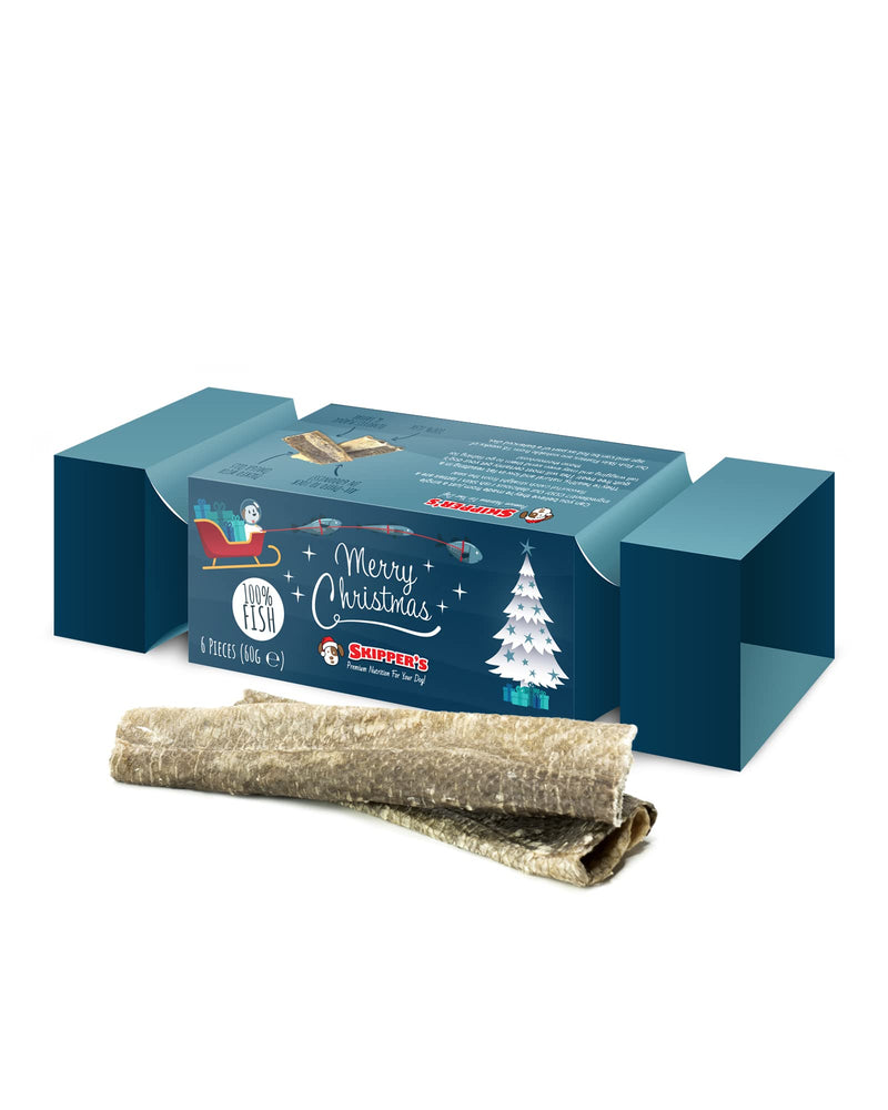 Dog Fish Flatties Christmas Sticks - Handmade, Air Dried & Rawhide Super Stick 100% Dog Chews Long Lasting Natural Cracker Puppy Treats Skin Care |High Protein Low Fat Doggy Treat - PawsPlanet Australia