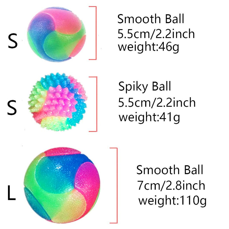 Rolin Roly Dog Ball Flashing Light Up Dog Ball Color Changing Bouncing Dog Flashing Play Ball Jumping Dog Ball Interactive Ball Dog Toys Moving Ball For Puppy Cats (4PK Smooth Ball) 4PK Smooth Ball - PawsPlanet Australia