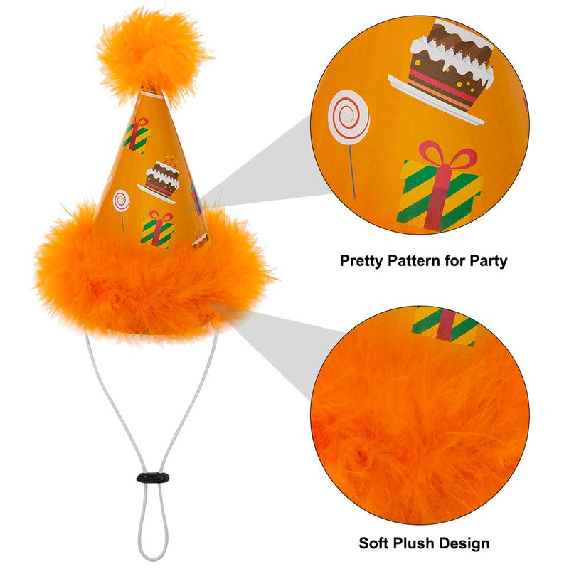 [Australia] - SCENEREAL Dog Party Hat 6 Packs - Cute Cone Hats Set for Dogs Birthday Parties Soft Plush Colorful Caps Perfect Doggie Party Supplies 