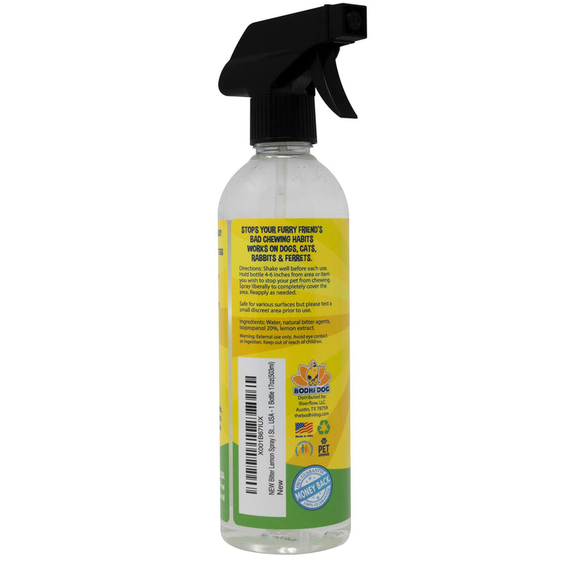 Bodhi Dog Bitter Lemon Spray | Stop Biting and Chewing for Puppies Older Dogs and Cats | Anti Chew Spray Puppy Kitten Training Treatment | 100% Non Toxic | Made in USA 17oz - PawsPlanet Australia