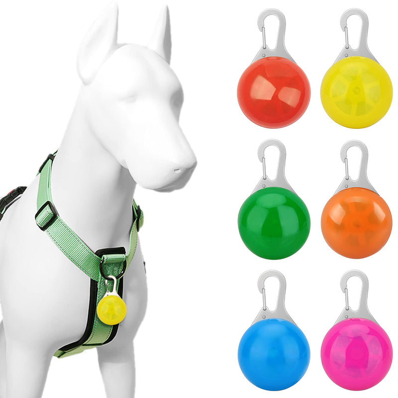 Homeet Dog Safety Flashing Light Clip-On LED Light Pendant Pet Light Collar with 3 Flashing Modes Safety Light for Dog Safety Pack of 6 - PawsPlanet Australia