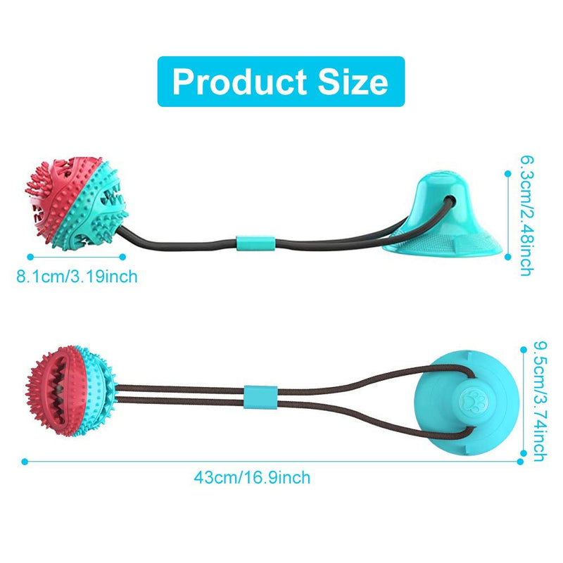 Rope ball cleaning teeth Suction Cup Dog Toy, Pet Molar Bite Toy, Dog Chew Toys, Interactive Pet Treat Ball for Chewers and Toothbrush, Dog Multifunction Interactive Ropes Toys - PawsPlanet Australia