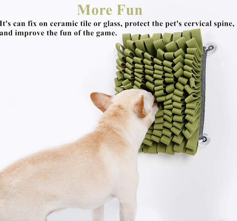 Dog Snuffle Mat, Dog Sniffing Pad, Soft Pet Nose Work Smell Snuffle Mat, Training Feeding Foraging Skill Blanket, Dog Play Mats Puzzle Toys, 30 x 30cm (Green) Green - PawsPlanet Australia