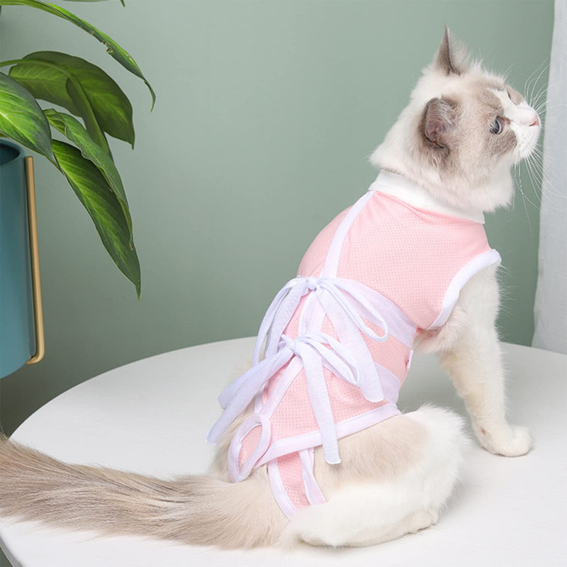 URROMA 1 PC Cat Recovery Suit Cat Wound Surgery E-Collar Alternative for Cats Dogs Post Surgery for Cats Pets S - PawsPlanet Australia
