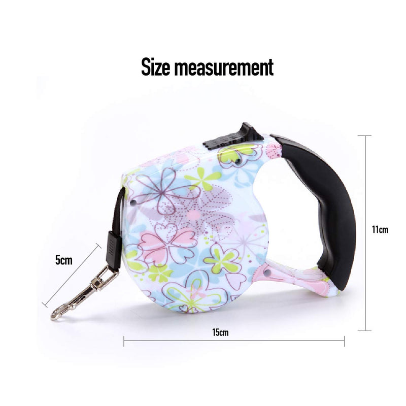 PETCUTE Retractable dog leash, extendable dog leash, strong leash for dogs, retractable leash rope, 5 m for small medium dogs up to 15 kg K - PawsPlanet Australia