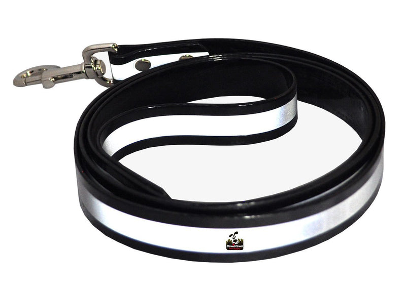 [Australia] - Downtown Pet Supply New Reflective Dog and Cat Safety Leash Lead, Durable Strong TPU Leash, Suitable for Small Medium and Large Cats or Dogs Black 