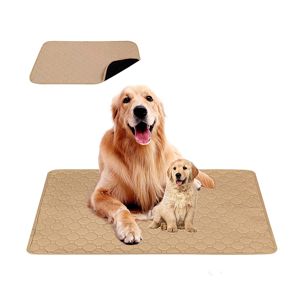 KALINCO Pet Training Pads Waterproof Pee Pads Dog Mat Floor Protection Washable Reusable Quick Absorbing Pad for Puppies/Dogs/Cats (Brown+M) Brown+m - PawsPlanet Australia