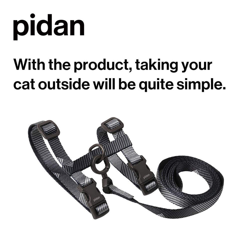 pidan Cat Harness and Leash Set, Cats Escape Proof - Adjustable Kitten Harness for Large Small Cats, Lightweight Soft Walking Travel Petsafe Harness- Grey Dark Grey - PawsPlanet Australia