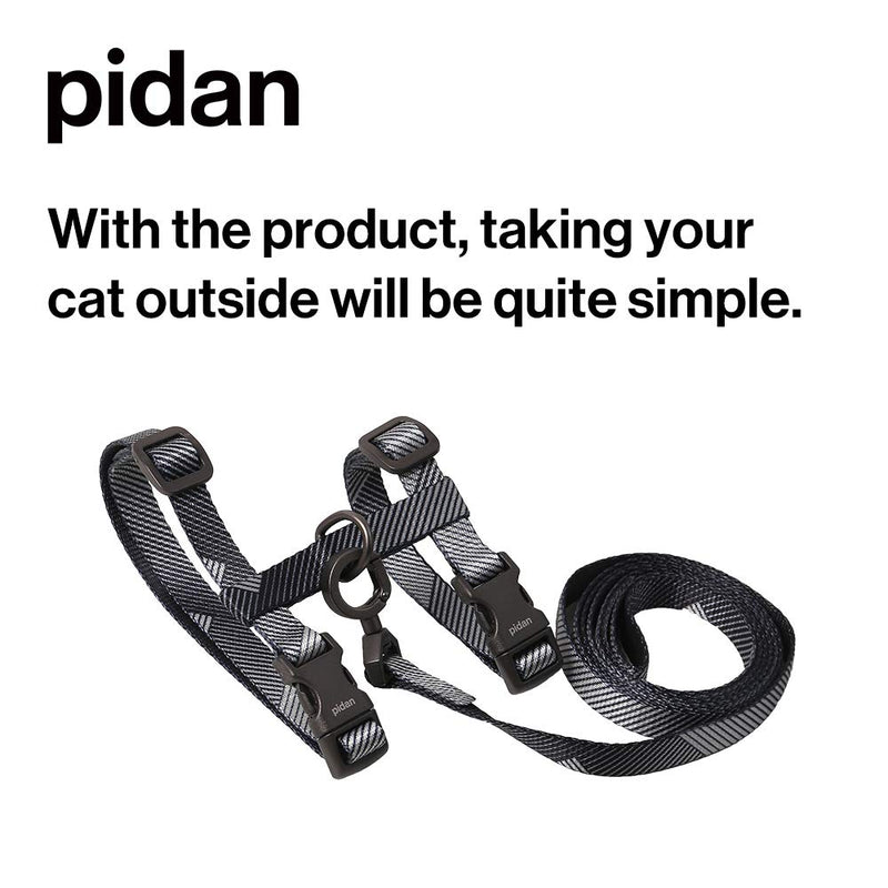 pidan Cat Harness and Leash Set for Walking Escape Proof - Adjustable Pet Harness for Kitten and Small Dogs Lightweight Dark Grey - PawsPlanet Australia