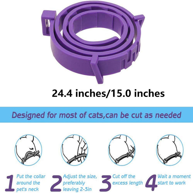 ALQFFHL Calming Collar for Dogs and Cats, Antianxiety Collar with Adjustable Size,Natural Safe Waterproof Long Lasting Calming Effect Cat and Dog Anxiety Relief,1 Pack(Small) Small 1Pack - PawsPlanet Australia