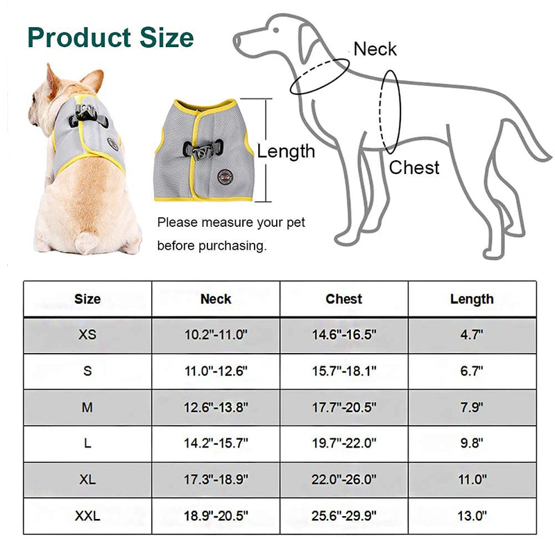 Cooling Vest for Dogs - Breathable Dog Cooling Vest with Adjustable Harness Straps and Leash Hole for Small Medium Large Dogs, Lightweight Dog Cooler Jacket for Walking Outdoor Hunting Training X-Small - PawsPlanet Australia