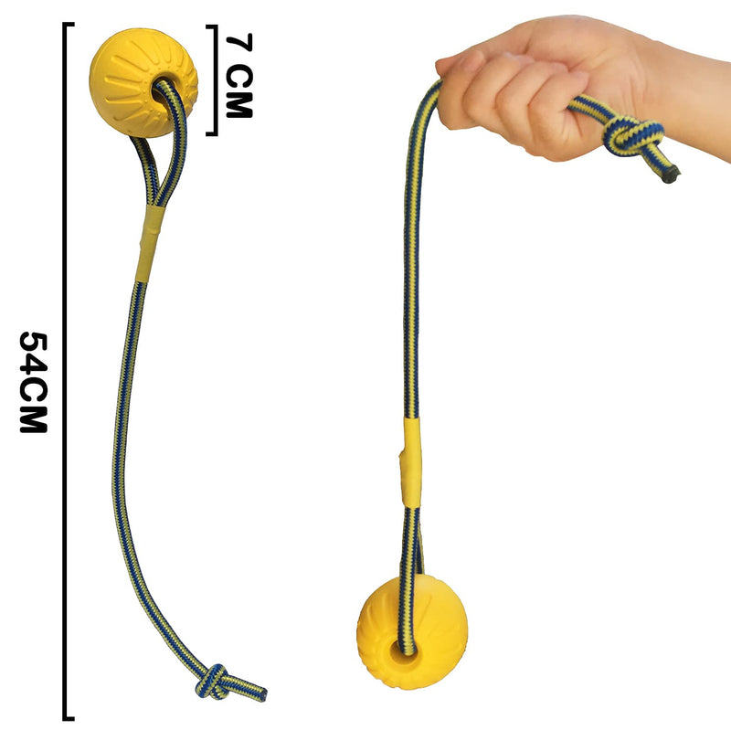 Ball with Rope Dog Toy,Fling Dura Foam Ball Dog Toy,Dog Water Float Toy Ball，Small Medium Large Dog Tug Toy (2.75inch(Small &Medium Dog)) 2.75inch(Small &Medium Dog) - PawsPlanet Australia
