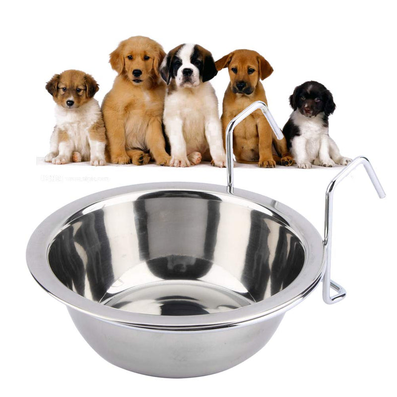 POPETPOP Stainless Steel Food Water Bowl for Pet Bird Crates Cages Coop Cup Dog Cat Rabbit Size S - PawsPlanet Australia