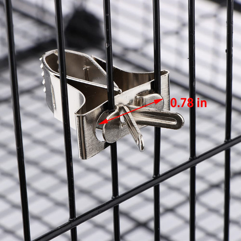 6 Pcs Bird Food Holder Parrot Cage Seed Feeder Stainless Steel Vegetable Fruit Clip for Bird Cockatiel Parrot Hamster - PawsPlanet Australia