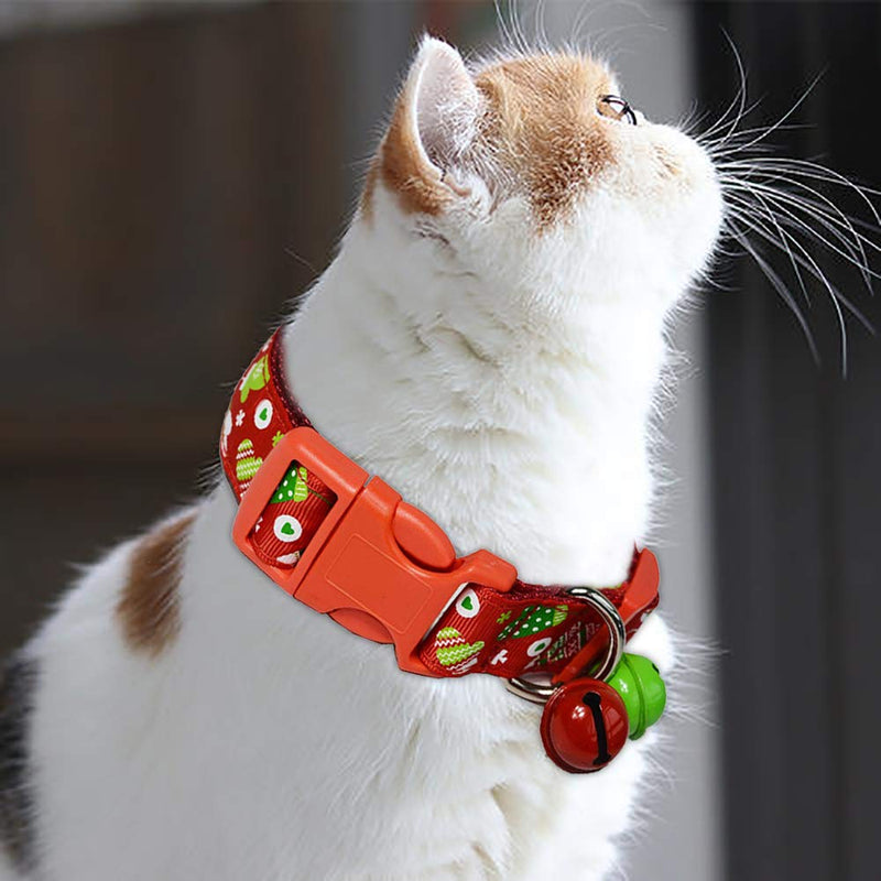 yizeda Christmas Cat Collar with Bells, 2020 Red and Green Bell Collar Christmas Cat Collar Dog Collar. (2 Packs - PawsPlanet Australia