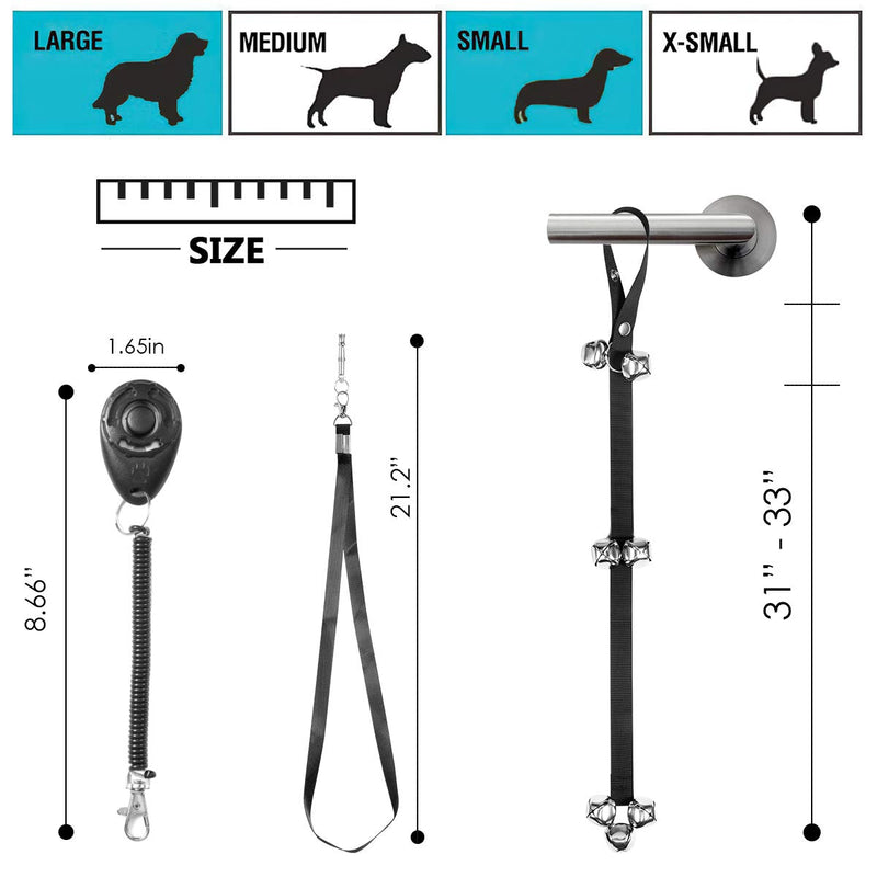 ROSEBEAR Pet Dog Training Set,Incluedes Dog Doorbell,Dog Training Clicker,Dog Whistle,Great for Training or Go Outside. - PawsPlanet Australia