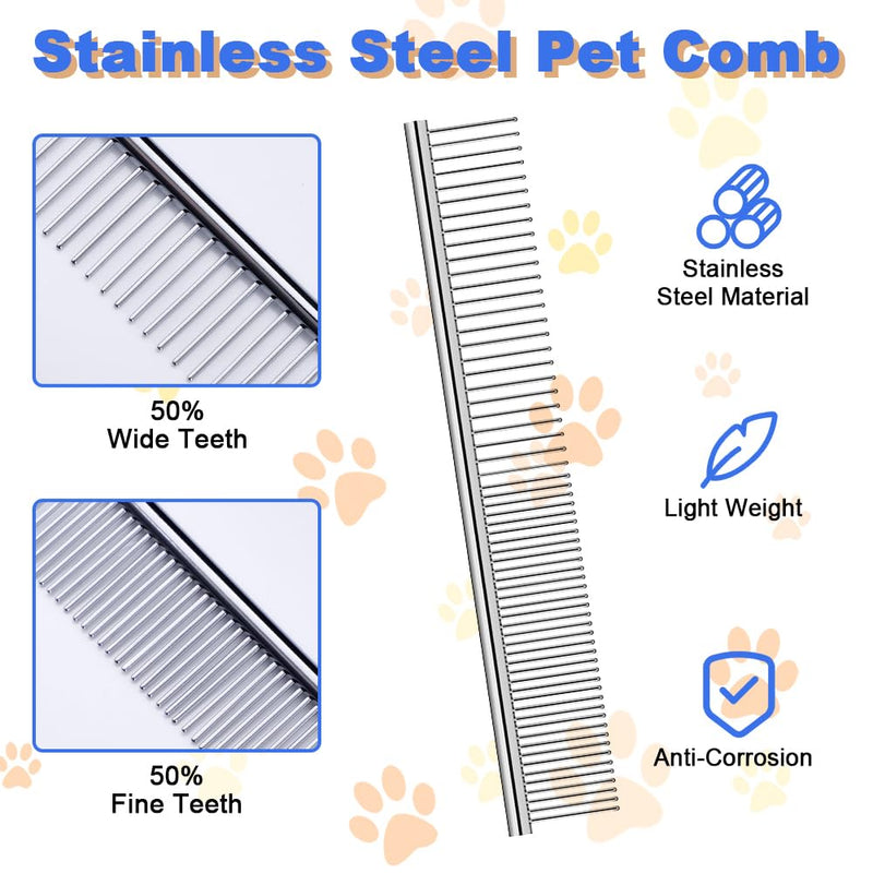 Flea Comb for Cats and Dogs Comb, Pack of 5 Stainless Steel Flea Comb, Pet Comb, Lice Comb Dust Comb, Pet Grooming Comb, Multifunctional Pet Hair Comb for Flea Control, Pet Care - PawsPlanet Australia