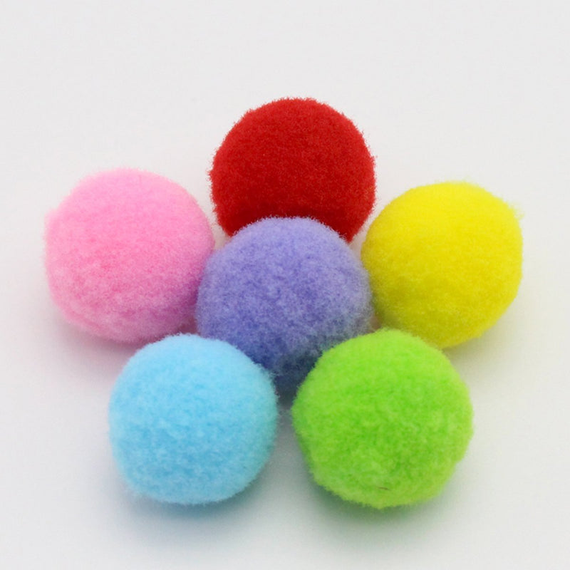 ueetek Toys Cat's 160pcs 3.5 cm surtieron The Balls Cat Toy Soft Colour of Kitten Play The Balls of Pompom (Color Mix) - PawsPlanet Australia