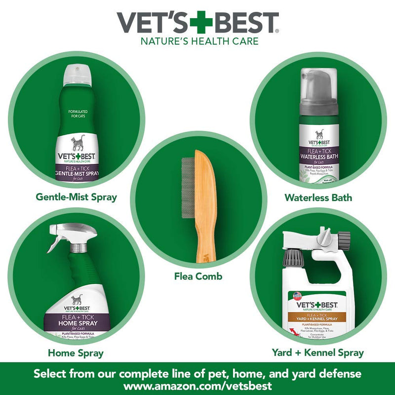 [Australia] - Vet's Best Flea and Tick Easy Spray Flea Treatment for Cats and Home Flea Killer with Certified Natural Oils 6.3 oz 