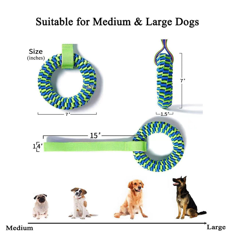 Dog Toys for Aggressive Chewers, Tug of War Dog Toy, Dog Teeth Cleaning Toy, Dog Rope Toys for Medium and Large Dogs - PawsPlanet Australia
