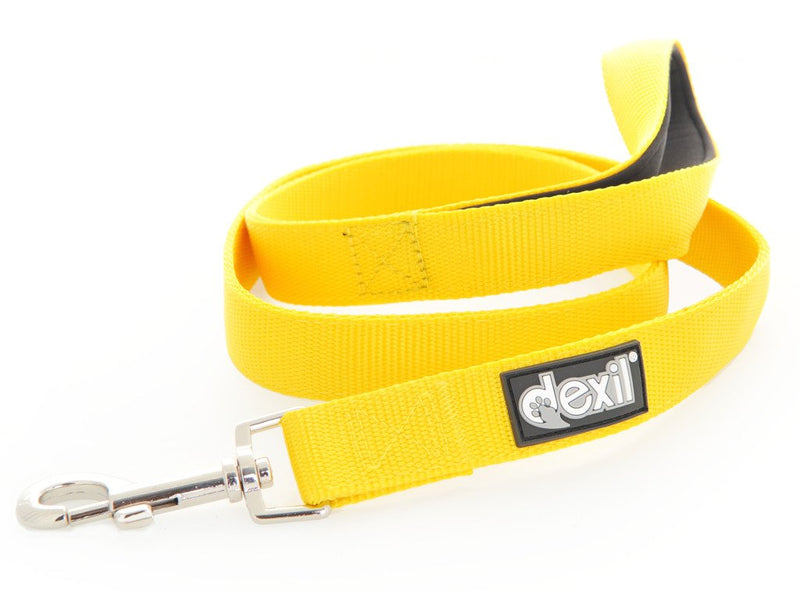 [Australia] - Dexil Elite Range Luxury Neoprene Padded Handle Extra Strong 4ft 4 Foot or 6ft 6 Foot Pet Dog Leash 6ft / 6 foot / 72inch Sunburst Yellow 