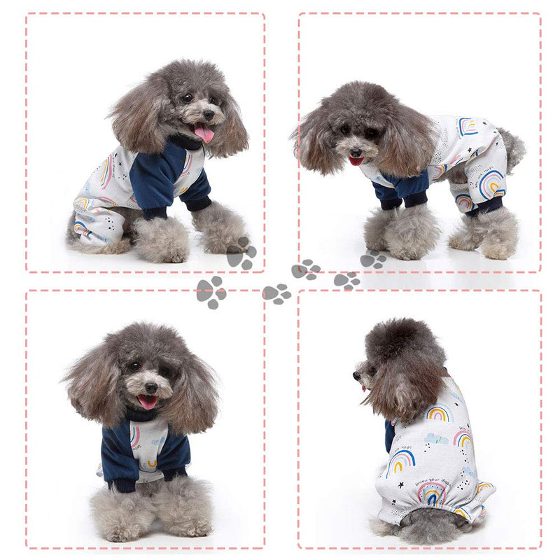 Oncpcare 2 Pack Dog Pajamas, Soft Cotton Dog Nightclothes, Cozy Adorable Shirt Pet Clothes Jumpsuit Pjs Sleepwear for dogs puppy cats XS - PawsPlanet Australia