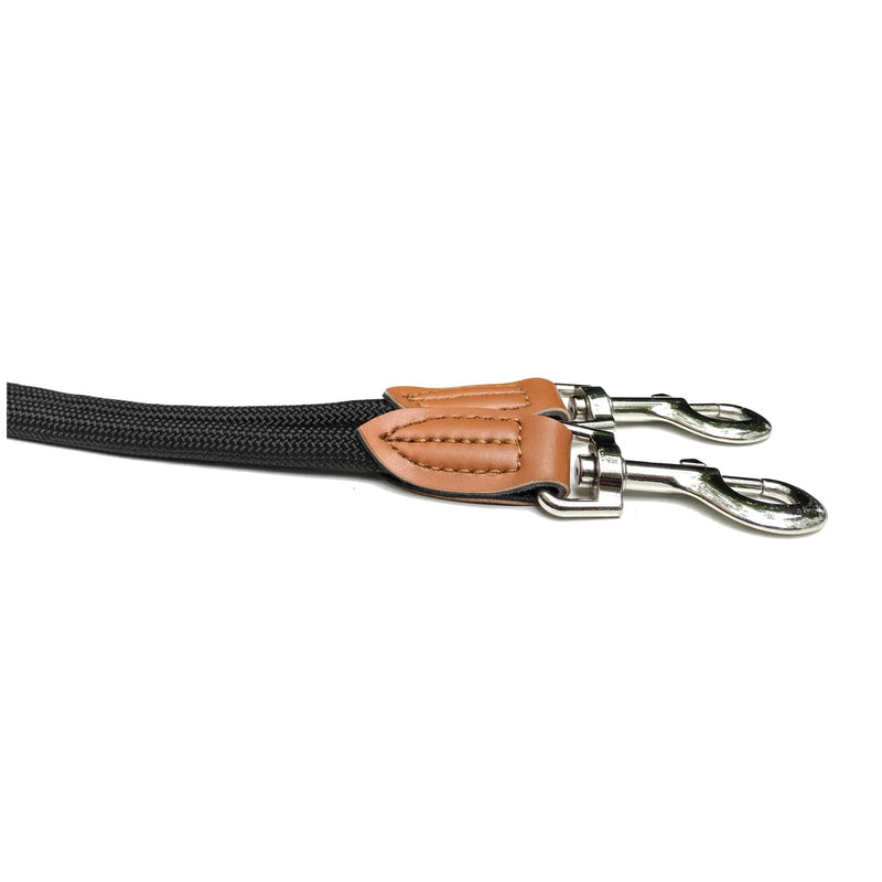 Quiet green dog leash for small dogs, light Lead leash 3m adjustable with 2 carabiners | 3 meters long x 0.8 cm | Only 200g | Model Devon | Black 3m x 0.8cm - PawsPlanet Australia