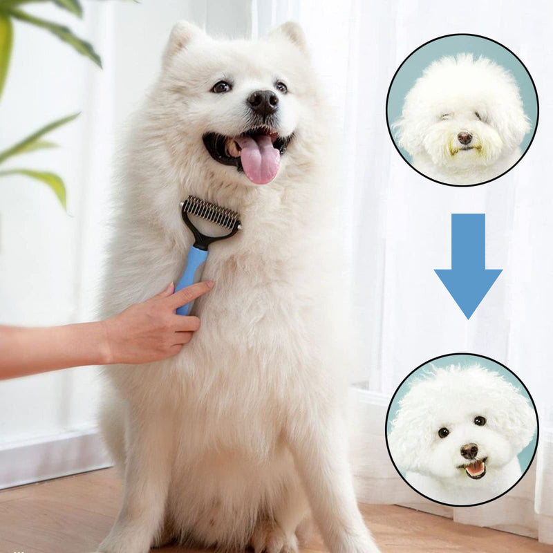 Undercoat brush, undercoat brush de-matting curry comb, premium cat brush, dog brush for undercoat, long hair pet hair remover, de-matting curry comb remover for undercoat for cats, dogs - PawsPlanet Australia