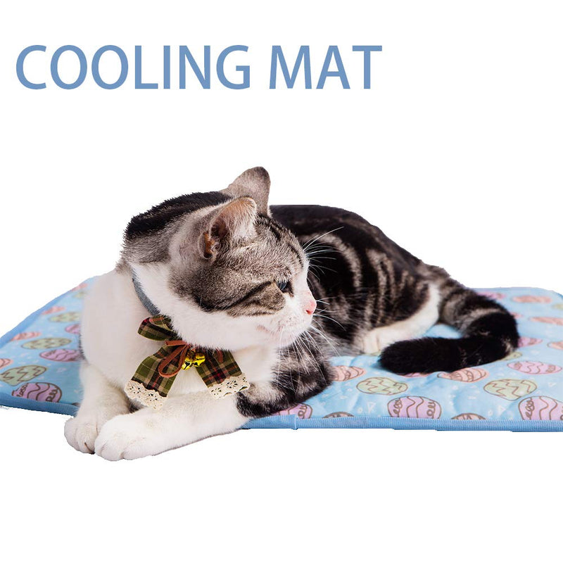 Cuteboom Pet Cooling Mat Cat Dog Cushion Pad Summer Cool Down Comfortable Soft for Pets and Adults (S, Blue) Small - PawsPlanet Australia