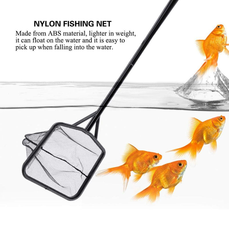 Yutiny Aquarium Fish Net Lightweight Nylon Meshy Fishing Net Fish Catching Mesh Fish Tank Square Fish Shrimp Net Aquarium Tool with Plastic Handle S - PawsPlanet Australia