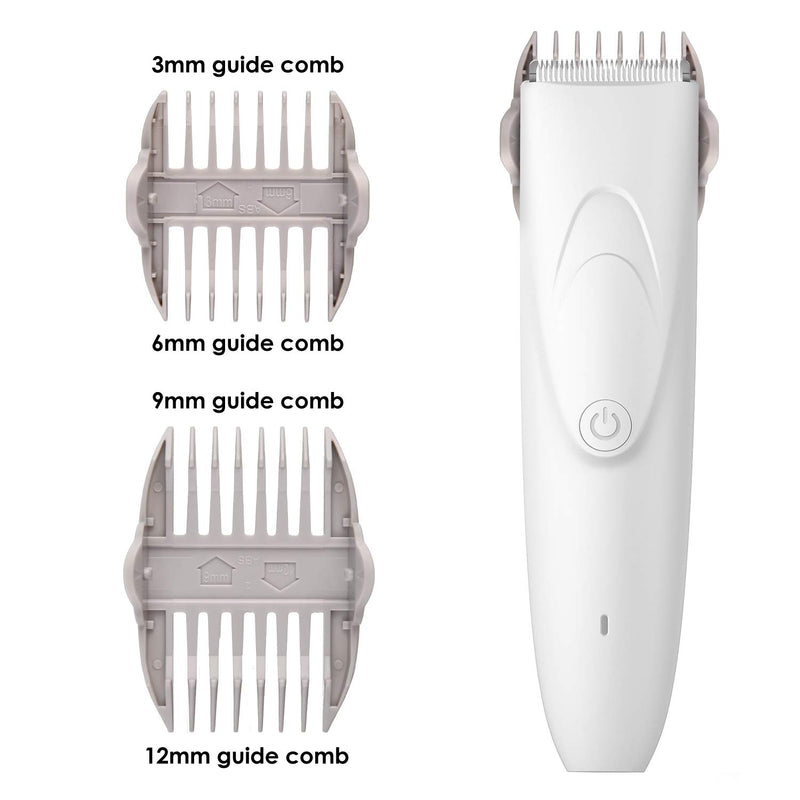 [Australia] - PARMPH Dog Clippers for Grooming, Professional Pet Dog Hair Clipper Cordless Rechargeable Electric Grooming Clippers for Large Small Dogs Cats White 