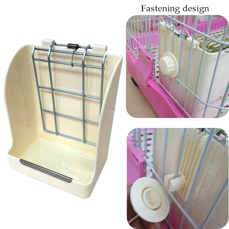 Small Animal Food Feeder,Rabbit Hay Feeder Rabbit Guinea Pig Hay Feeder Rack Bowl,for Rabbit Guinea Pig Chinchilla Hamsters, Pet Essential Feeder Storage Bowl,Less Wasted and Keep Cage Clean(White) - PawsPlanet Australia