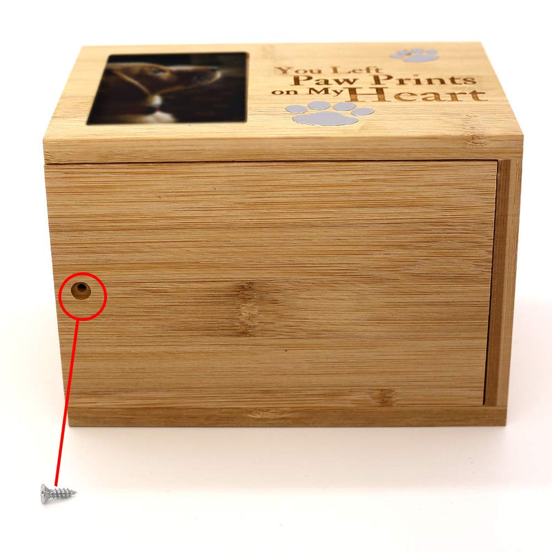 [Australia] - ENBOVE Pet Urns,Photo Frame Funeral Cremation Urns,Ash Urns for Dogs, Small Animal Urn,Burly Wood Keepsake Memorial Urns（6.3 X 4.3 X 4.3 ） 